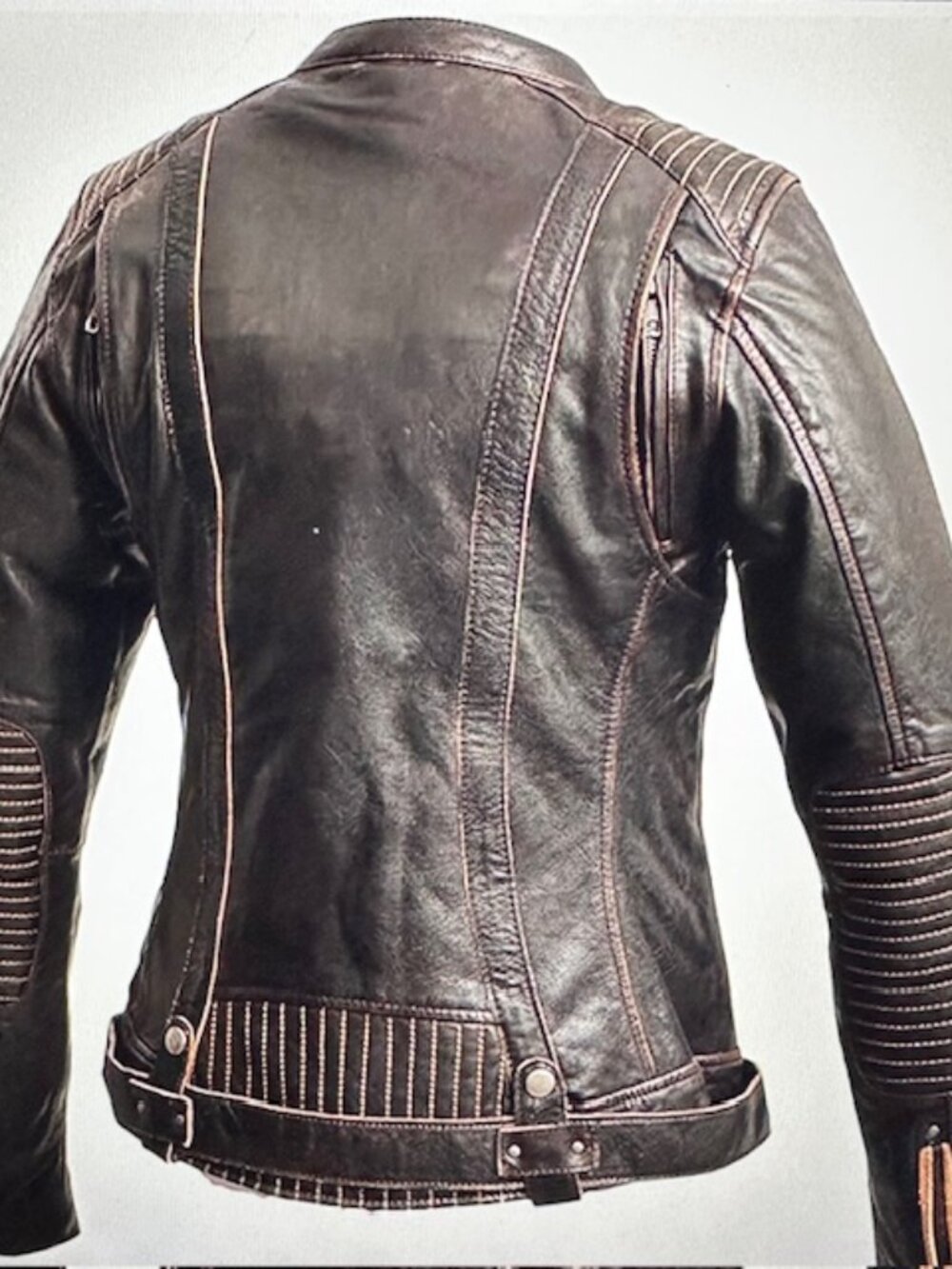 Brown ladies Motorcycle jacket Sixe 3X
